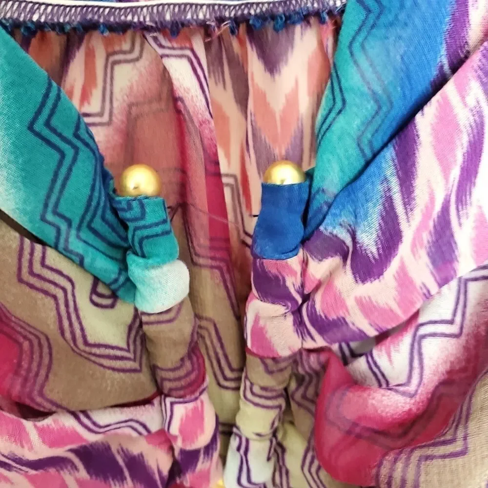 L*Space colorful zigzag bathing suit cover up